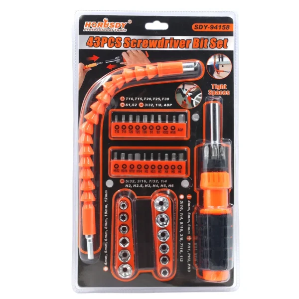 Screwdriver bit set 43pcs AY001-611