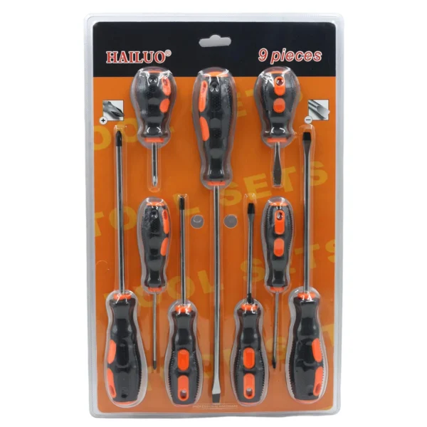 Screwdriver set plastic uptake 9pcs AY059-018