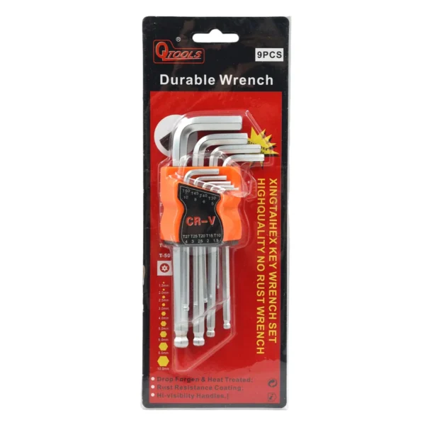 Orange Allen key ball 9pcs AY017-035