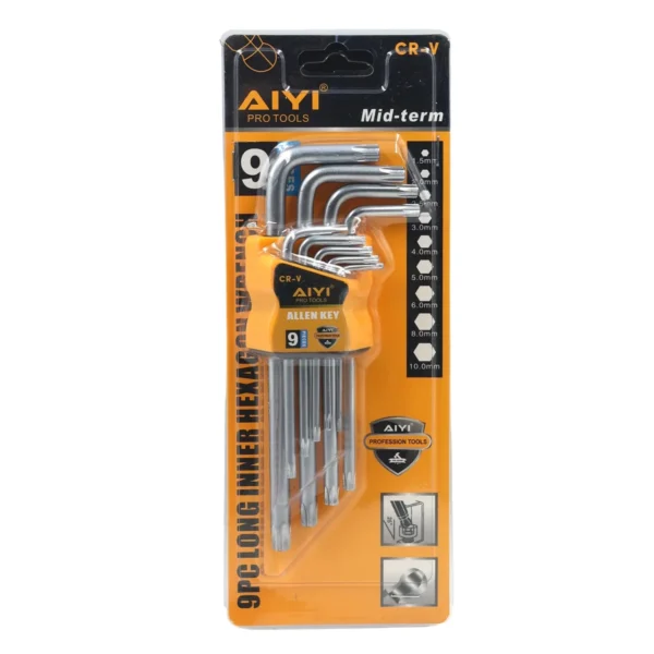 AIYI 9 Piece Torx Key Set CR-V - Star Key Set 1.5-10mm AY192-011