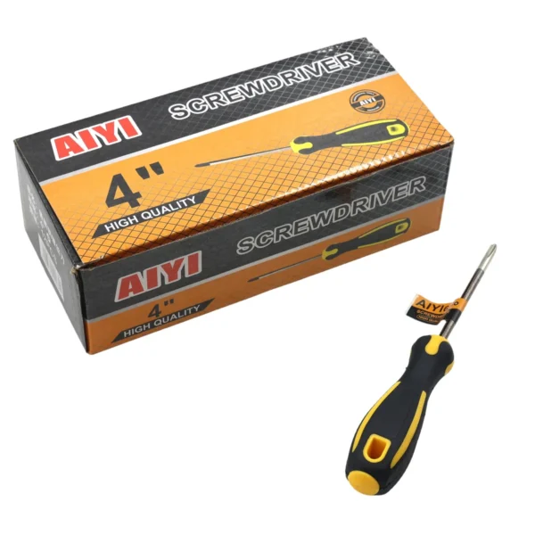 Yellow&black screwdriver 6*100mm AY002-085