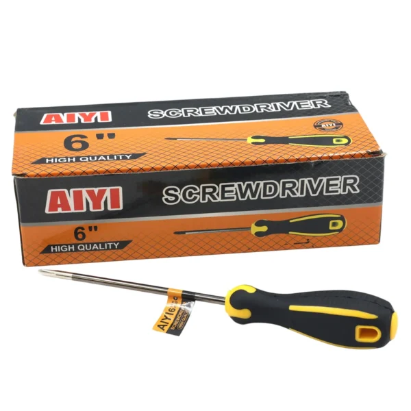 Yellow&black screwdriver 6*150mm AY002-089