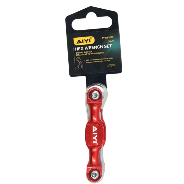 7 Pieces folding flat hex key set AY175-009