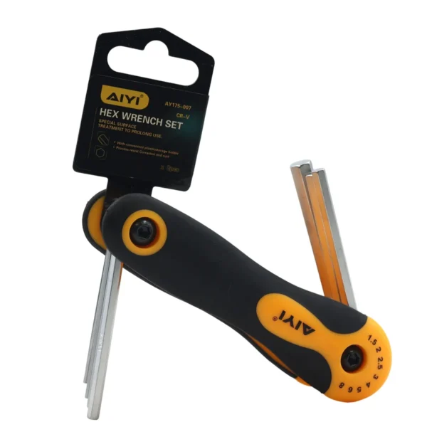 8 Pieces folding flat hex key set AY175-007