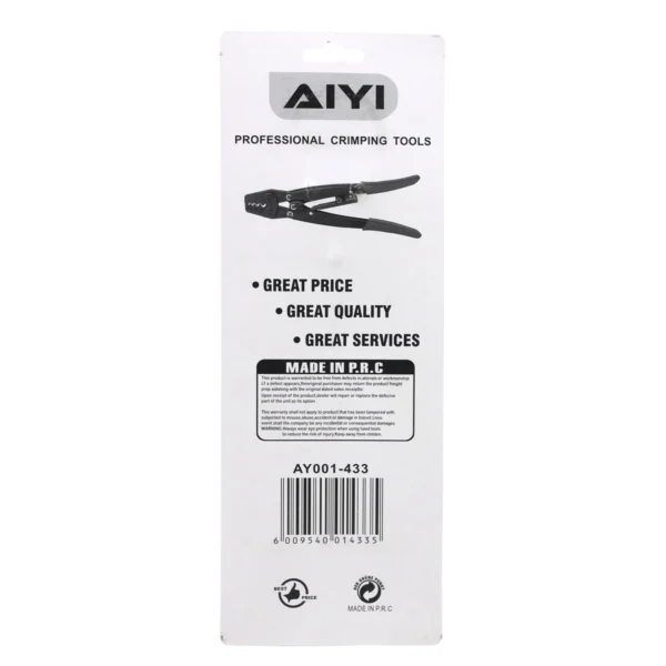 AIYI Ratchet Crimping Tool, 1.25–8 mm² (16-8 AWG) AY001-433