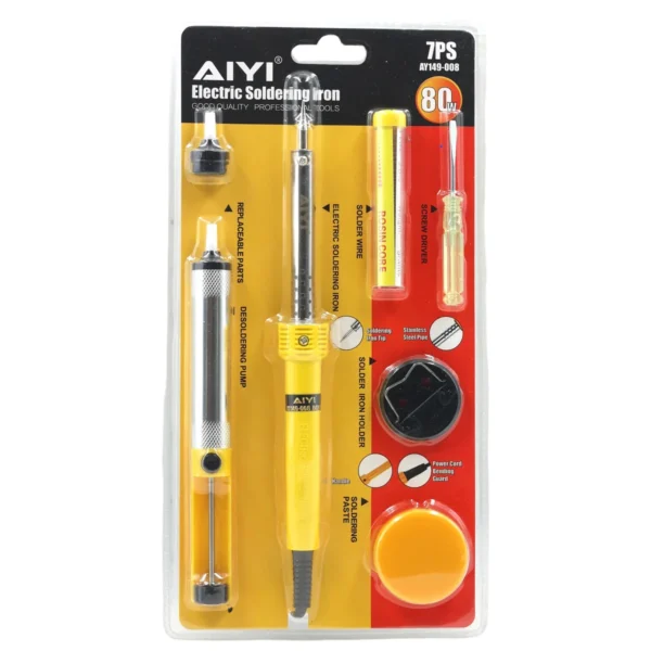 AIYI 80W 7 Piece Electric Soldering Iron Kit AY149-008