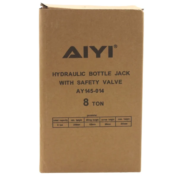 Hydraulic bottle jack (With safety valve) 8T AY145-014