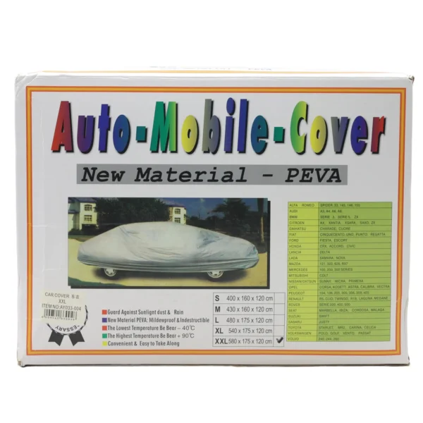 Extra Large (XXL) PEVA Car Cover - 580 × 175 × 120 cm AY033-002
