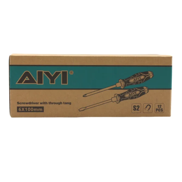 Screwdriver with through tang 6*100mm AY142-032