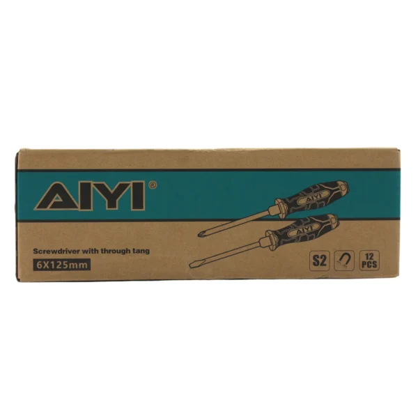 Screwdriver with through tang 6*125mm AY142-034