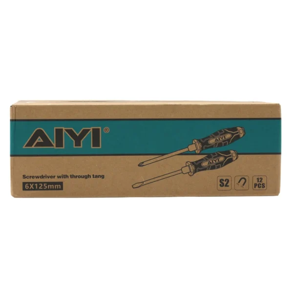 Screwdriver with through tang 6*125mm AY142-035