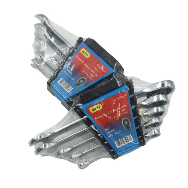 AIYI 5-Piece Reversible Ratcheting Combination Spanner Set (8–19mm) AY168-805