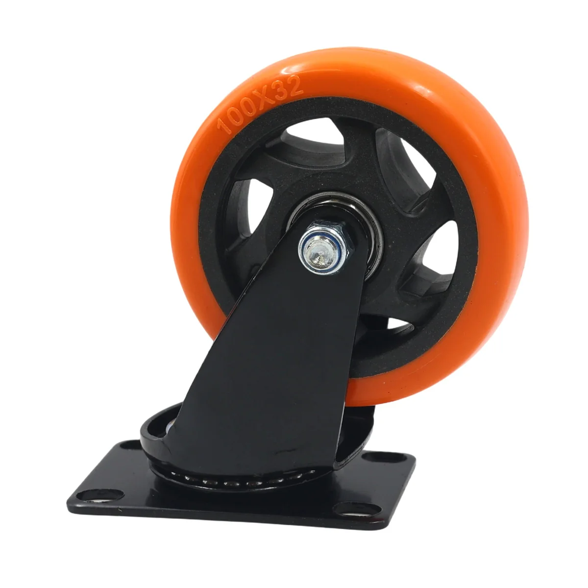 4 Inch Swivel Castor Wheel Orange AY070-042 - Image 3