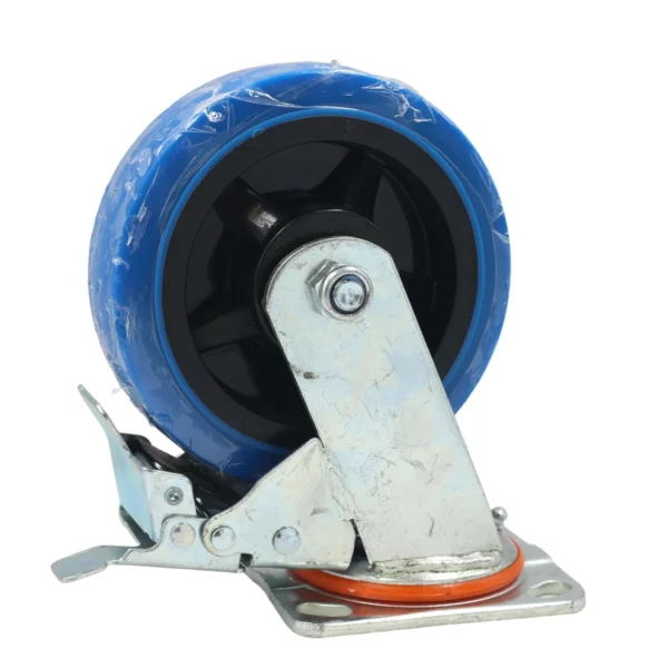 6 Inch Swivel Castor Wheel with Brake Blue AY070-024