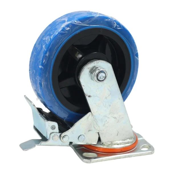6 Inch Swivel Castor Wheel with Brake Blue AY070-024