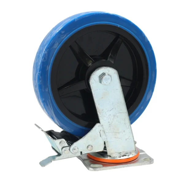 8 Inch Swivel Castor Wheel with Brake Blue AY070-027