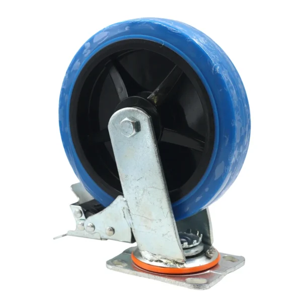 8 Inch Swivel Castor Wheel with Brake Blue AY070-027