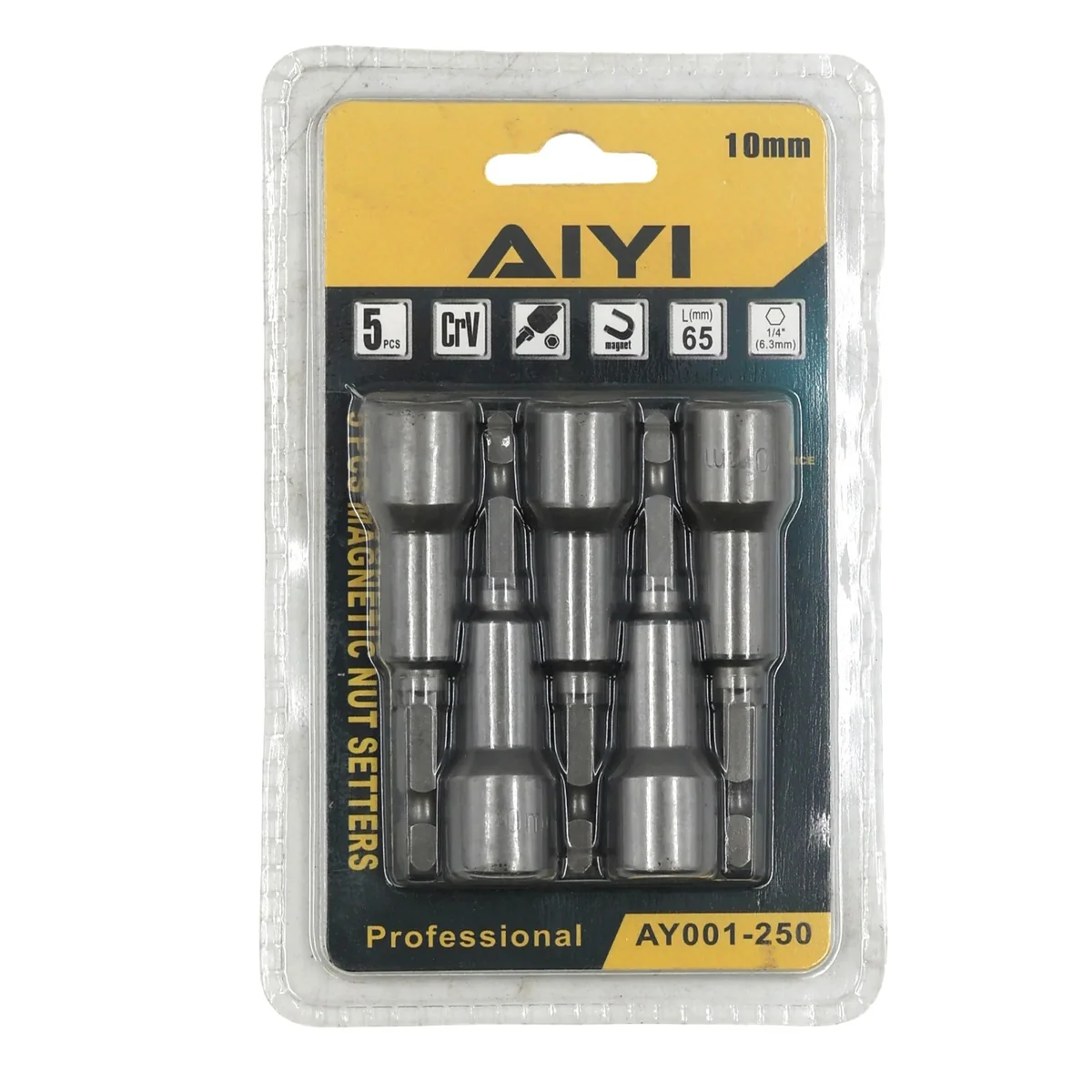 AIYI 5 Piece 10mm Magnetic Nut Setter Set AY001-250