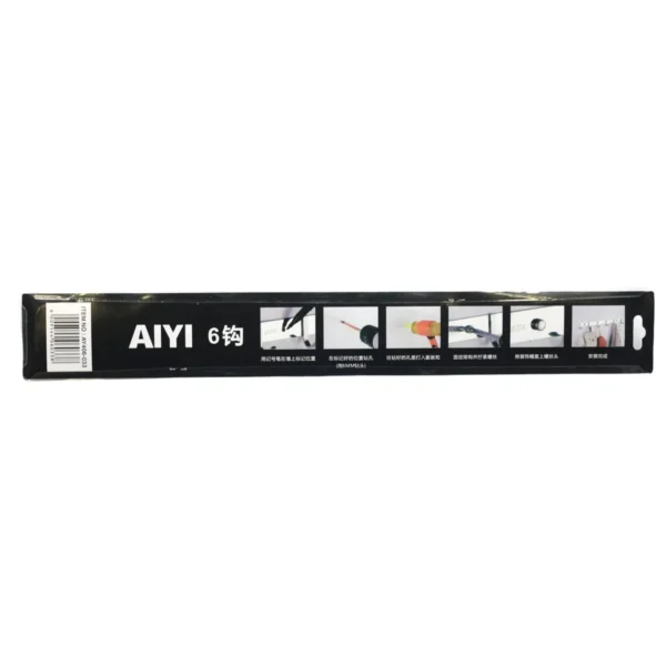 AIYI 6-Hook Stainless Steel Wall Hook Rack AY406-033