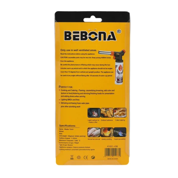 Butane Blow Torch - Adjustable Flame Gas Torch AY001-438