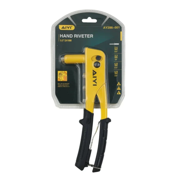 AIYI Hand Riveter 9.5-Inch (241mm) - Fits 2.4mm to 4.8mm Rivets AY286-001