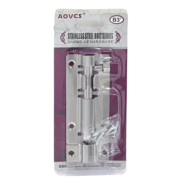 3-Inch Stainless Steel Barrel Bolt AY012-003