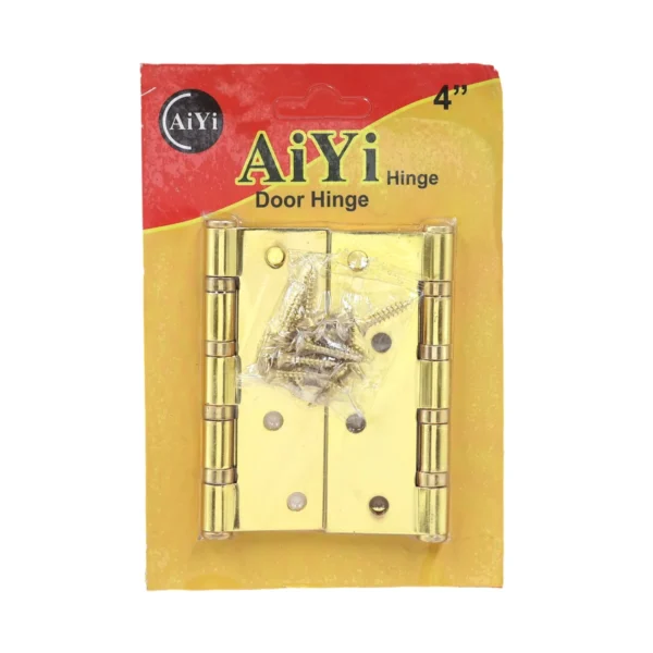 AIYI 4 Inch Heavy Duty Door Hinges 1-Pair, Golden Finish AY010-029
