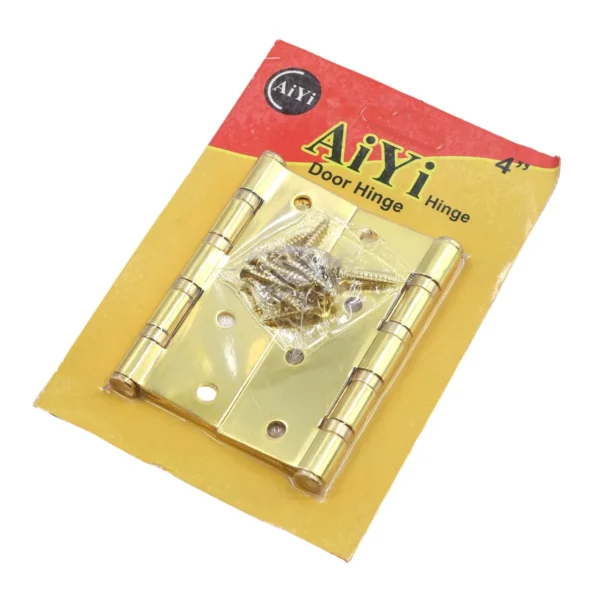AIYI 4 Inch Heavy Duty Door Hinges 1-Pair, Golden Finish AY010-029