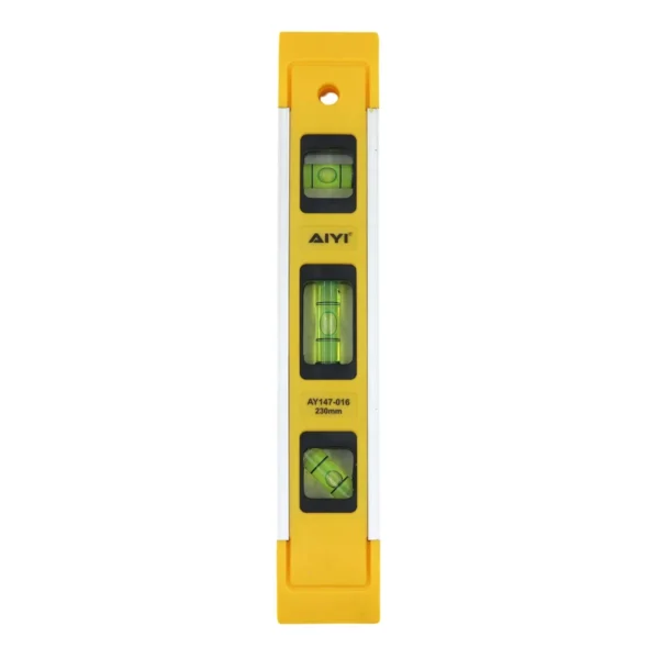 AIYI 230mm Spirit Level - 3 Vial Bubble Level Tool for Horizontal, Vertical and Angle Measurement AY147-016