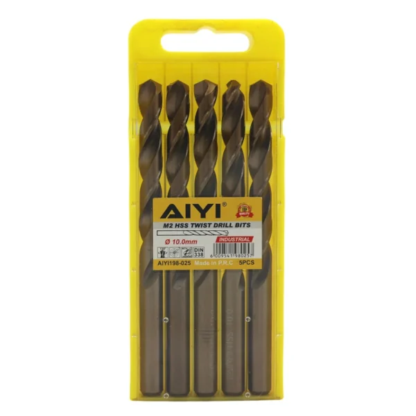 AIYI M2 Hss twist drill bits 5pcs 10.0mm AY198-025