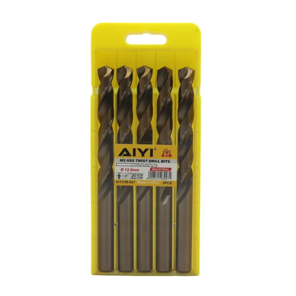 AIYI M2 Hss twist drill bits 5pcs 12.0mm AY198-027