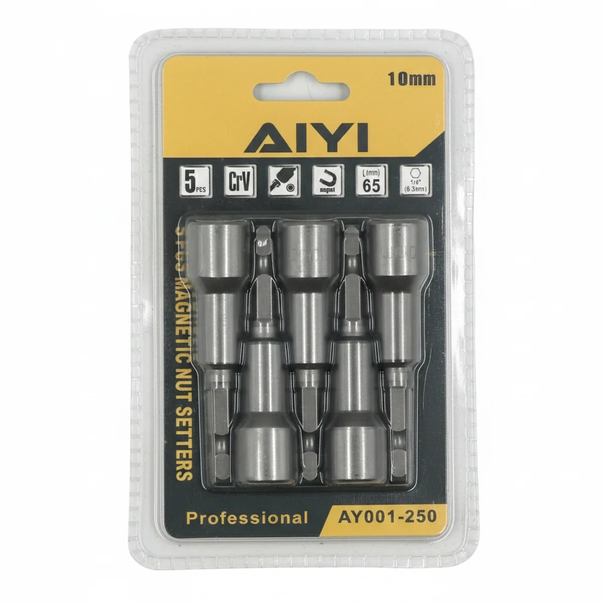 AIYI 5 Piece 10mm Magnetic Nut Setter Set AY001-250 - Image 5