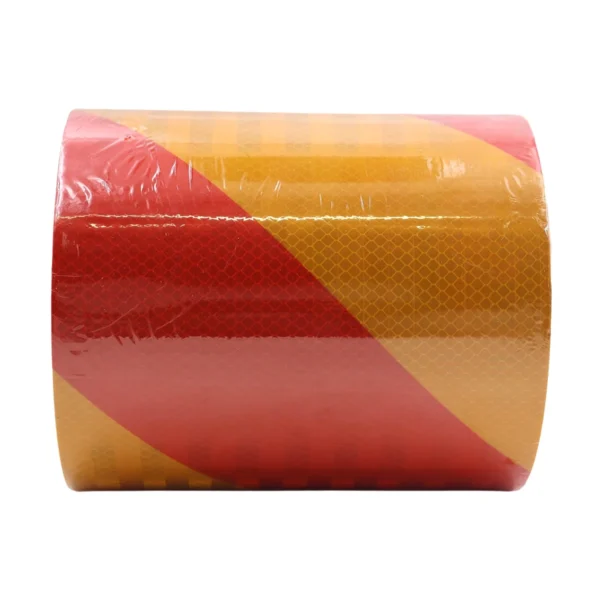 Reflective Safety Tape Roll 20cm x 50m Red & Yellow High Visibility Warning Tape AY057-009