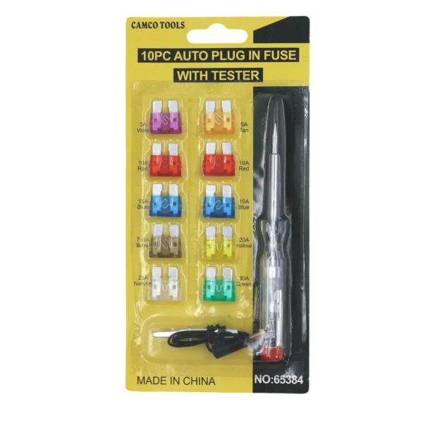 Auto plug in fuse with tester big 10pcs AY002-020