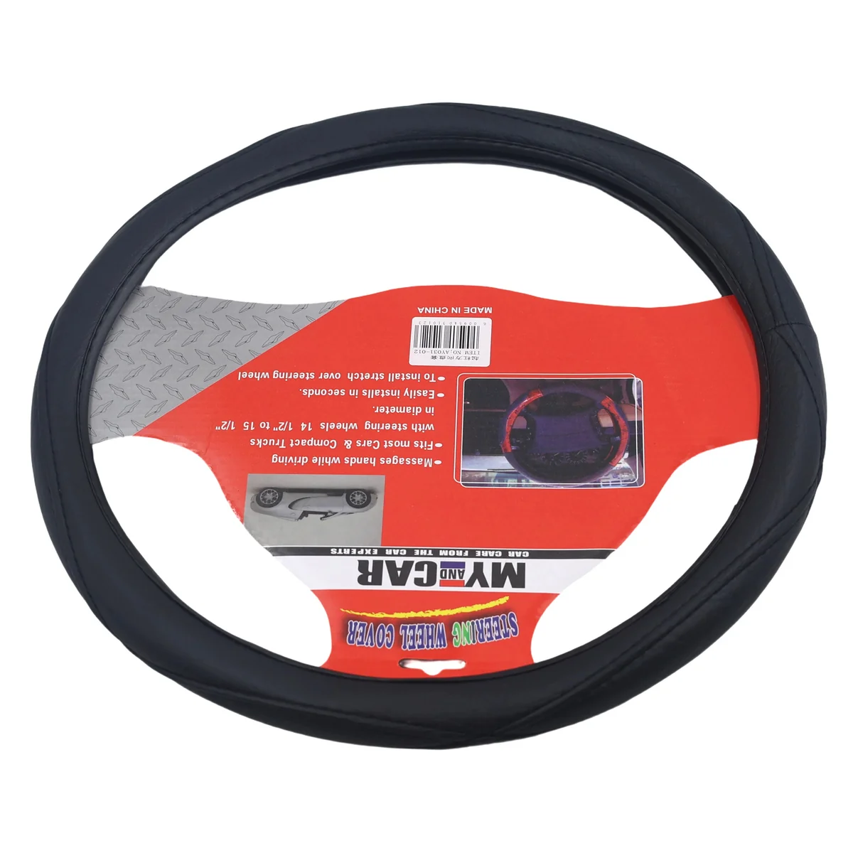 Steering Wheel Cover 14.5 - 15.5 Inch, Anti-Slip Comfortable Grip Protector AY031-012 - Image 2