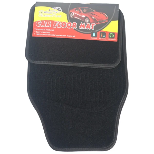 Universal Black Carpet Car Floor Mat Set – 4 Piece AY032-014