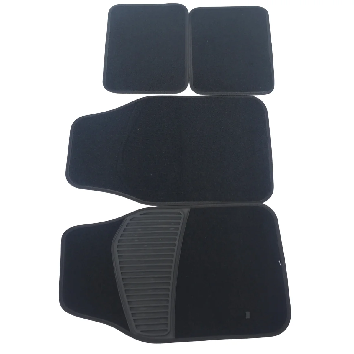 Universal Black Carpet Car Floor Mat Set – 4 Piece AY032-014 - Image 4