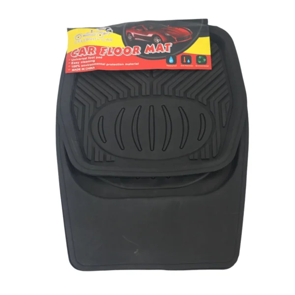 Universal Black Rubber Car Floor Mat Set – 4 Piece AY032-002