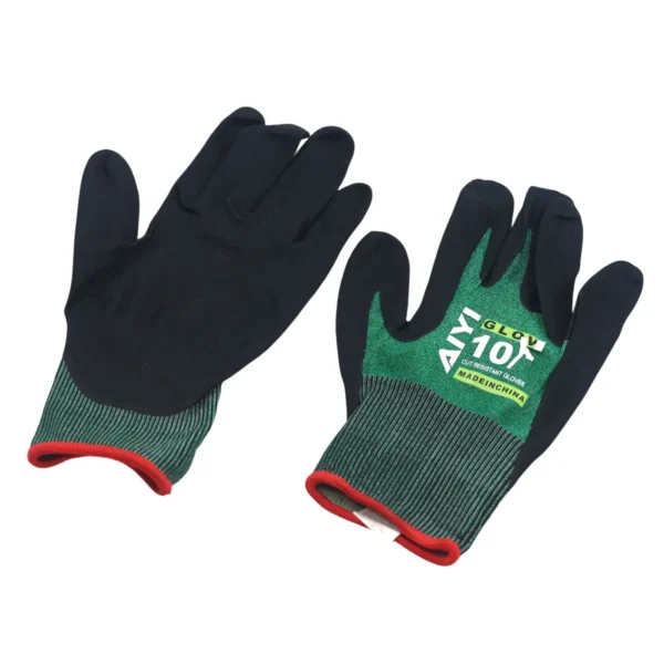 AIYI 12-Pair Anti-Cutting Work Gloves Size 10/L Grey & Black AY381-004