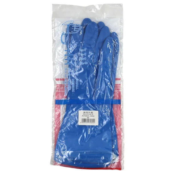 AIYI 5-Pair Household Latex Cleaning Gloves Flock Lined Size M AY003-069