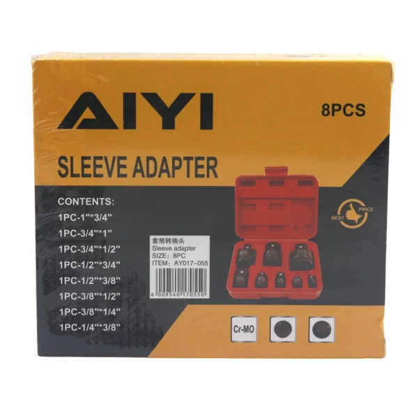 AIYI 8-Piece Impact Socket Adapter Set CR-MO Reducer & Converter Kit AY017-055