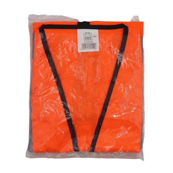 High Visibility Safety Vest XL Orange with Zipper AY156-005