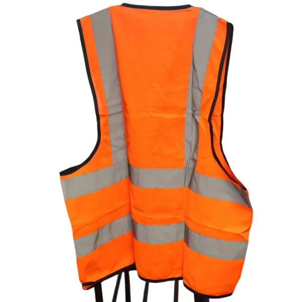 High Visibility Safety Vest XL Orange with Zipper AY156-005