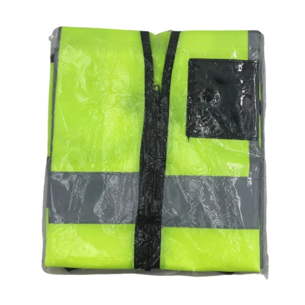 High Visibility Safety Vest XL with Zipper Lime AY156-002