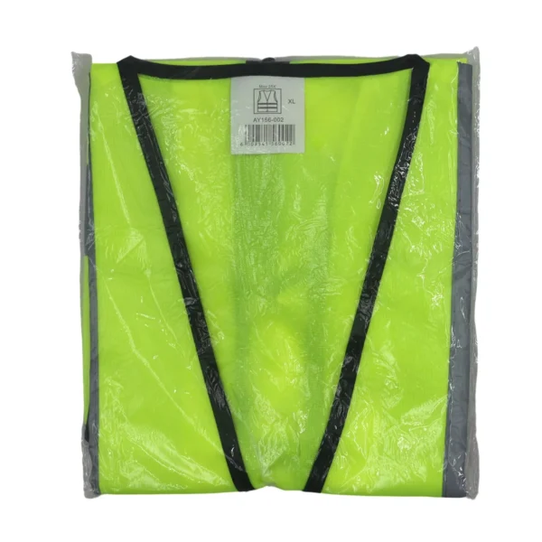 High Visibility Safety Vest XL with Zipper Lime AY156-002