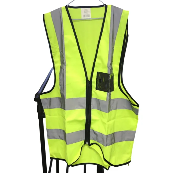 High Visibility Safety Vest XL with Zipper Lime AY156-002
