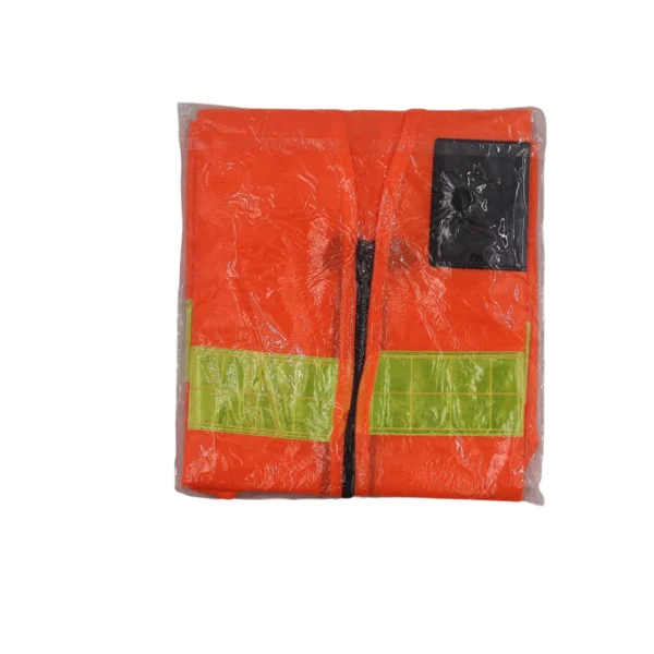 High Visibility Safety Vest XL Orange with Zipper, Reflective Work Vest AY156-011
