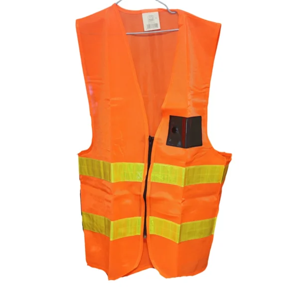 High Visibility Safety Vest XL Orange with Zipper, Reflective Work Vest AY156-011