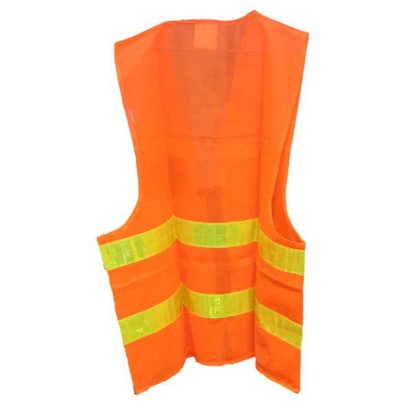 High Visibility Safety Vest XL Orange with Zipper, Reflective Work Vest AY156-011