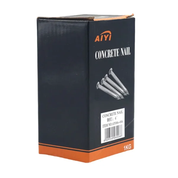 AIYI 4 Inch Concrete Nails 1kg, Heavy Duty Hardened Steel Masonry Nails AY006-006